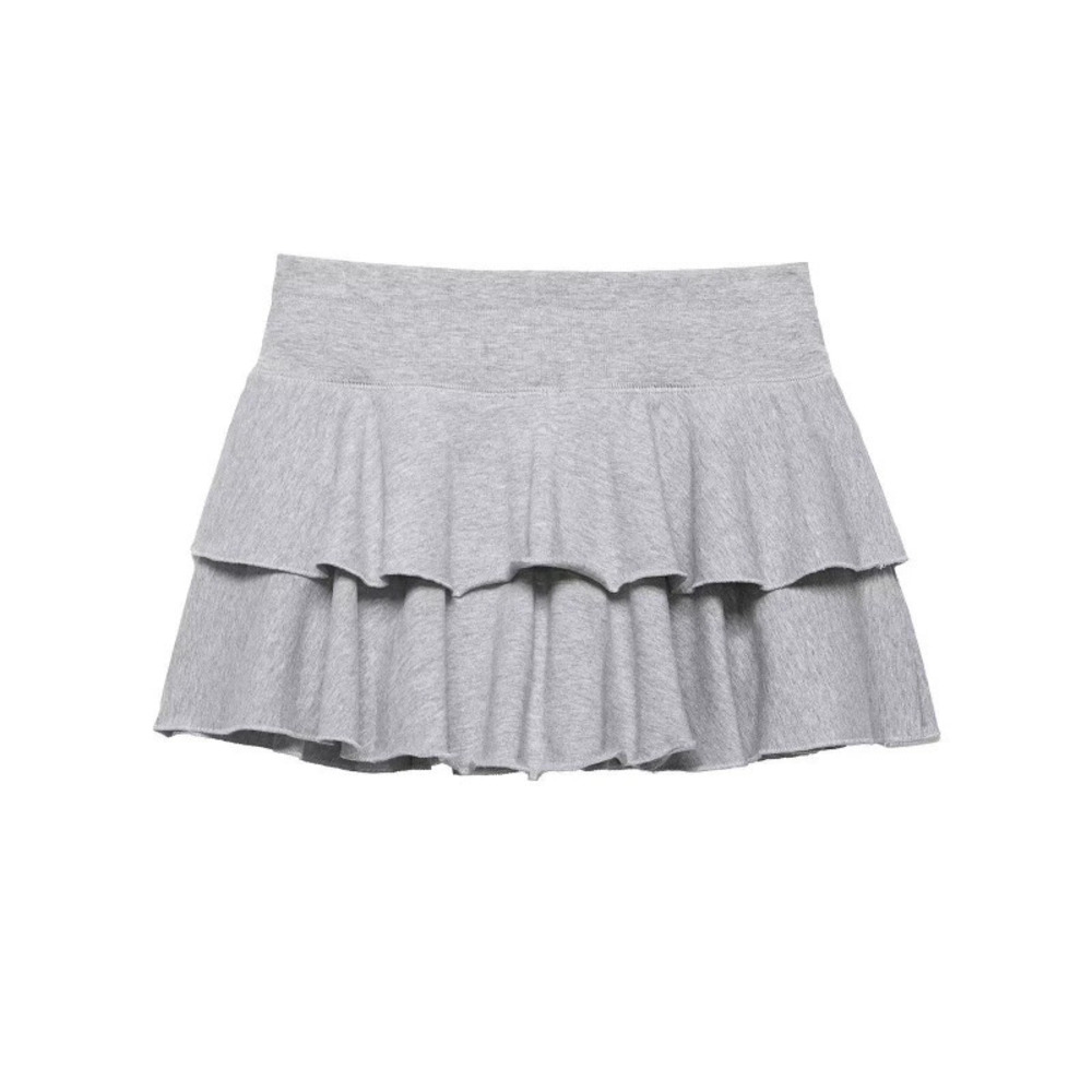 ZARA Fashion Bow Solid Color Tiered Skirt
